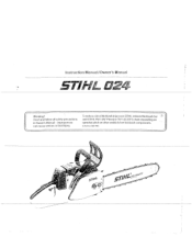 Stihl 024 Instruction Manual