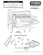 Waring CTS1000B Parts List and Exploded Diagram