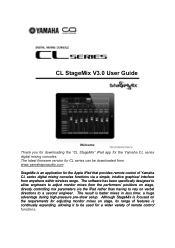Yamaha CL1 Cl Stagemix V3.0 User Guide