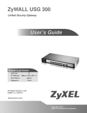 ZyXEL ZyWALL USG 300 User Guide