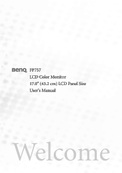 BenQ FP757-12 User Manual