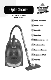 Bissell OptiClean Cyclonic Bagless Canister Vacuum User's Guide