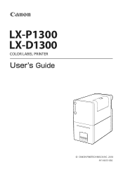 Canon LX-D1300 LX-P1300/LX-D1300 Users Guide