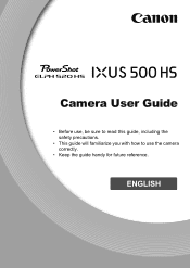 Canon PowerShot ELPH 520 HS Red User Guide