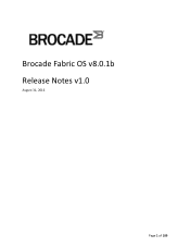 Dell Brocade G620 Brocade Fabric OS 8.0.1b Release Notes v1.0