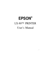Epson LX-80 User Manual