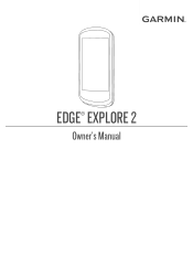 Garmin Edge Explore 2 Power Mount Bundle Owners Manual