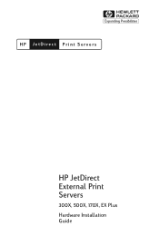 HP 500X HP JetDirect External Print Servers 300X, 500X 170X, EX Plus Hardware Installation Guide - 5969-3466