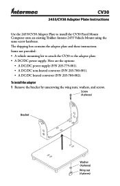 Intermec CV30 2455/CV30 Adapter Plate Instructions