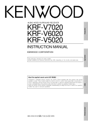 Kenwood KRF-V7020 User Manual
