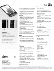 LG D850 Metallic Specification - English
