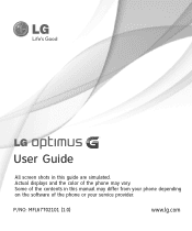 LG E970 User Guide