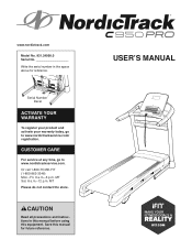 NordicTrack C 950 Pro Treadmill English Manual