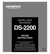 Olympus DS-2200 DS-2200 Instructions (English)