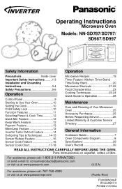 Panasonic NN-SD987SB User Manual