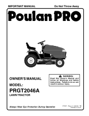 Poulan PRGT2046A User Manual