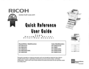 Ricoh Aficio MP C3001 Quick Reference Guide