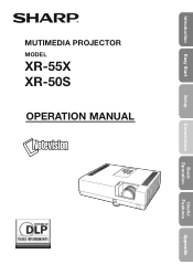 Sharp XR-55XL XR-55S | XR-55X Operation Manual
