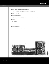 Sony LBT-ZUX9 Marketing Specifications
