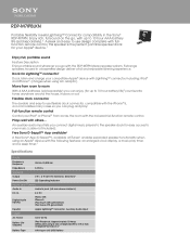 Sony RDP-M7iPN Marketing Specifications
