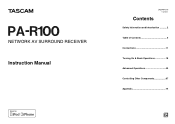 TASCAM PA-R100 Owners Manual