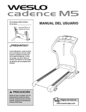 Weslo Cadence M5 Treadmill Spanish Manual