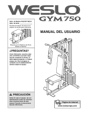 Weslo Gym 750 Spanish Manual