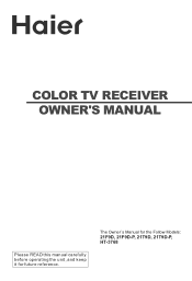 Haier 21T9D User Manual