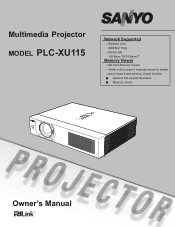 Sanyo PLC XU115 Instruction Manual, PLC-XU115