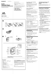Sony WM FX290 Operating Instructions