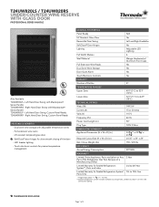 Thermador T24UW820RS Product Specs