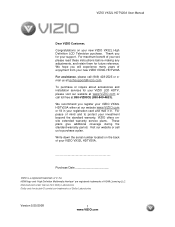 Vizio VX32LHDTV User Manual