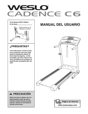 Weslo Cadence C6 Treadmill Spanish Manual