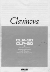 Yamaha CLP-20 Owner's Manual (image)