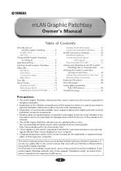 Yamaha mLAN Graphic Patchbay Owner's Manual