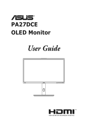 Asus ProArt Display OLED PA27DCE User Guide