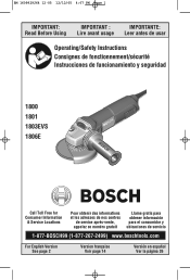 Bosch 1803EVS Operating Instructions