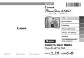 Canon PowerShot A560 PowerShot A560 Camera User Guide Basic