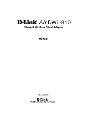 D-Link DWL-810 Product Manual