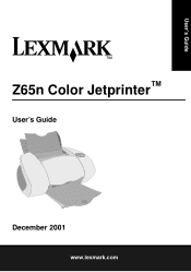 Lexmark Z65n Color Jetprinter User's Guide (1.06 MB)