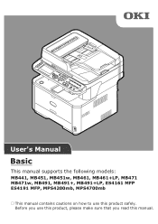 Oki MB471 Users Manual Basic