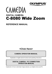 Olympus 8080 C-8080 Wide Zoom Reference Manual (English)