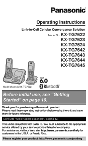 Panasonic KXTG7622 KXTG7622 User Guide