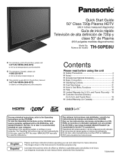 Panasonic TH50PE8U TH50PE8U User Guide