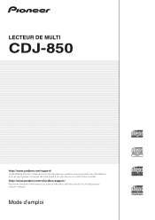 Pioneer CDJ-850 CDJ-850 Owner's Manual (French)