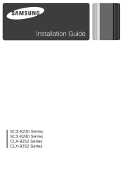 Samsung CLX-9352NA Installation Guide Easy Manual Ver.3.00 (English)