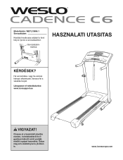 Weslo Cadence C6 Treadmill Hungarian Manual
