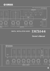 Yamaha IMX644 Owner's Manual