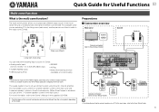 Yamaha RX-A720 Quick Guide