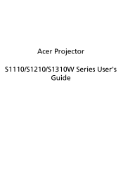 Acer S1210 User Manual